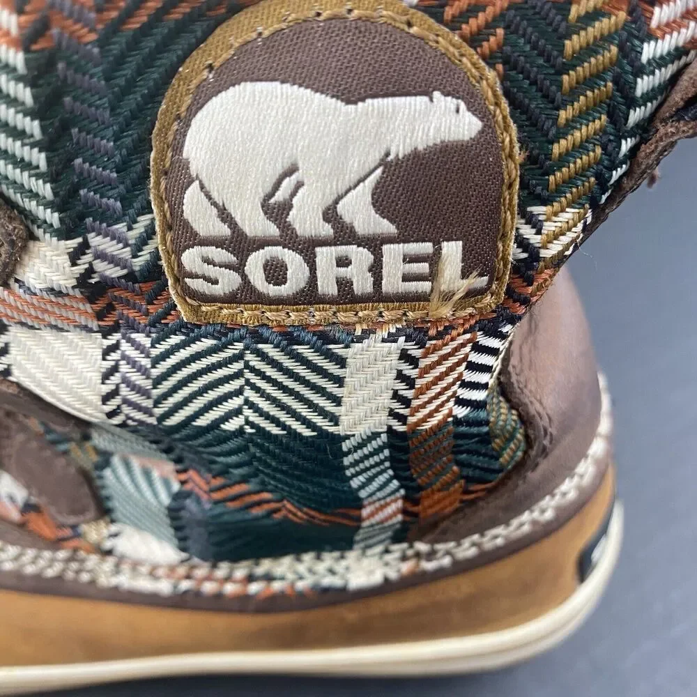 Womens Sorel Plaid Duck Boots Sz‎ 6.5 US/ 5 UK/ 38NL 1799-208 Waterproof Shoes